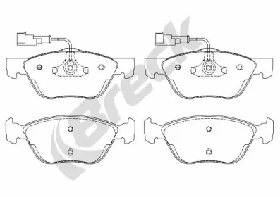 21636 00 701 10 BRECK Комплект тормозных колодок, дисковый тормоз